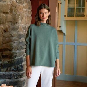 Frank & Eileen Effie Long Sleeve Funnel Neck Caplet Sweatshirt NEW